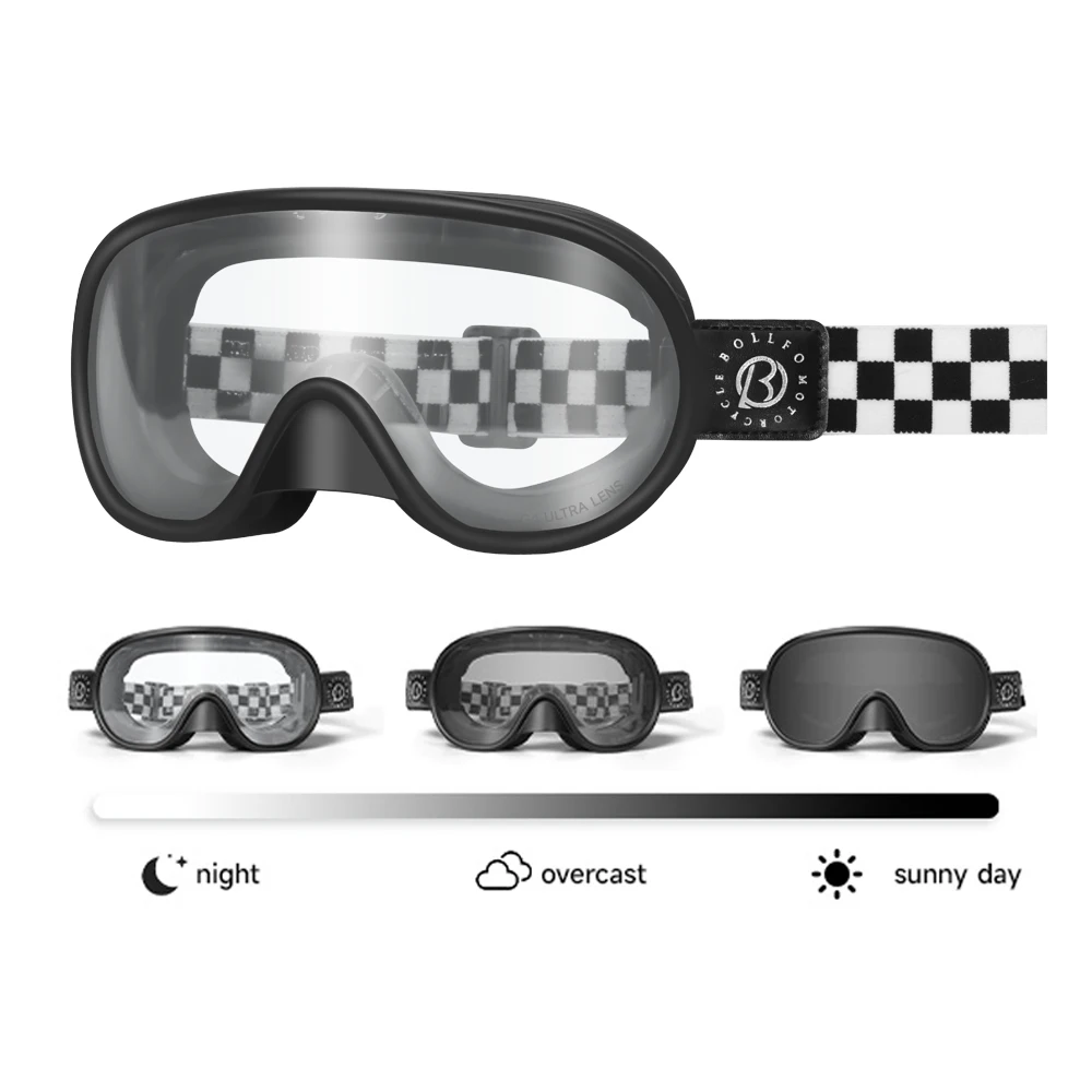 AliExpress NONE Vintage Motorcycle Goggles Over Glasses Photochromic UV400 Dirt Bike Goggles for Men Women Dual-Cycle Defogging Racing Glasses