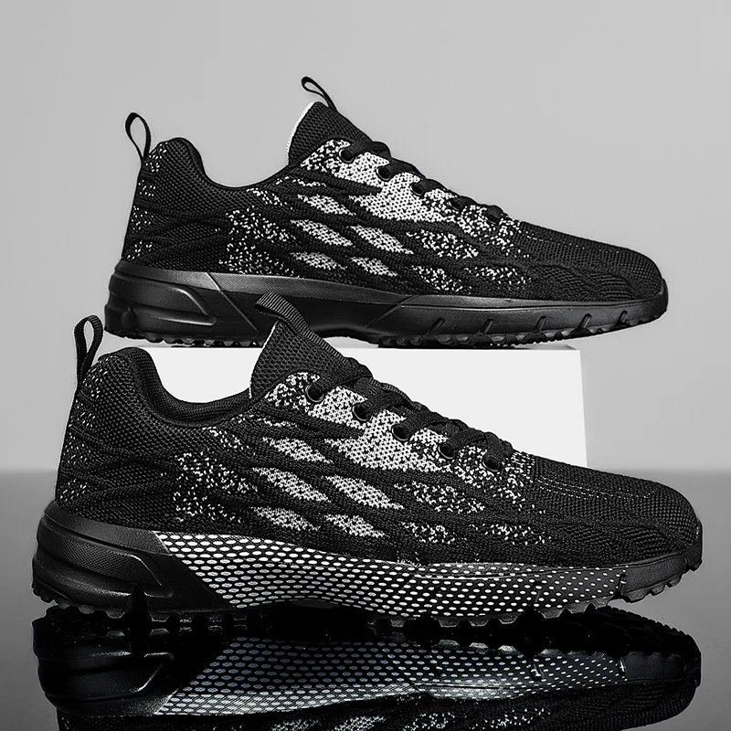 

YRZL 2025 кроссовки для мужчин, легкие спортивные кроссовки с дышащей сеткой, нескользящие удобные повседневные прогулочные туфли для бега