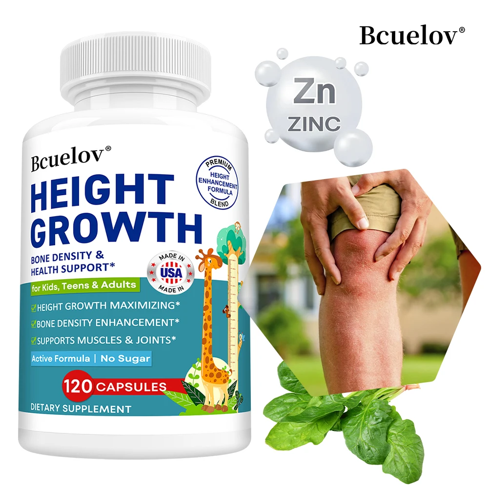 

Height Growth Supplement - Calcium, Zinc, Vitamin D - Supports Bone, Muscle and Joint Health for Kids, Teens & Adults