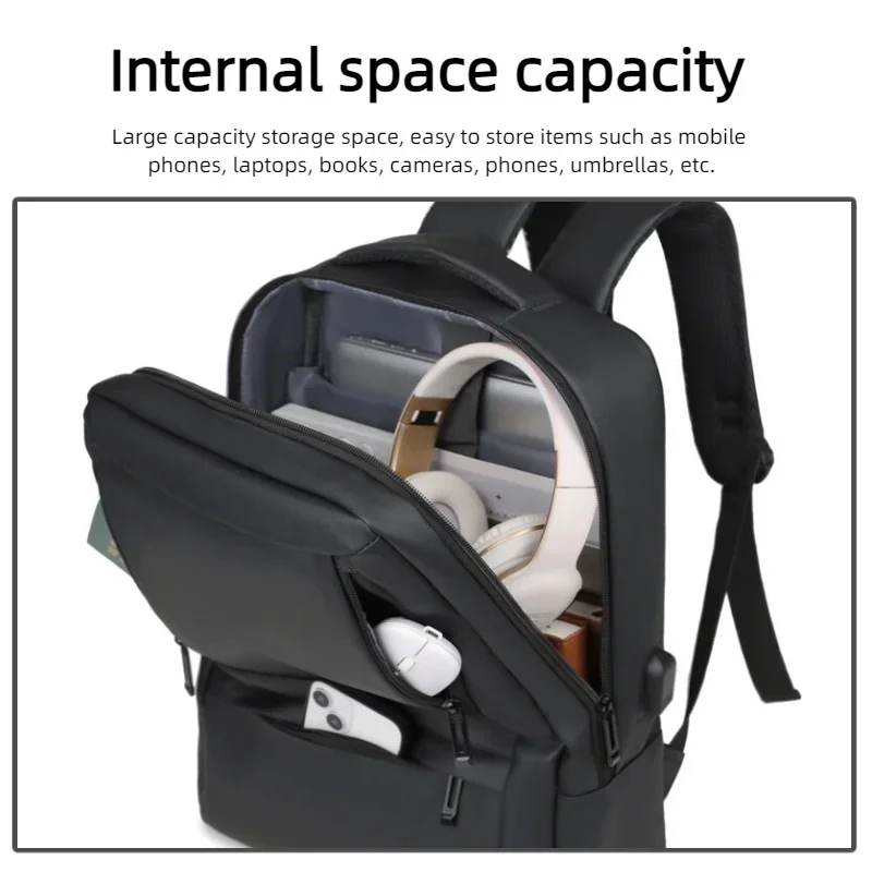 حقيبة ظهر للكمبيوتر متعددة الوظائف للأعمال للرجال، سعة كبيرة، مقصورات متعددة، حقيبة ظهر للسفر، حقيبة كمبيوتر محمول، إلخ