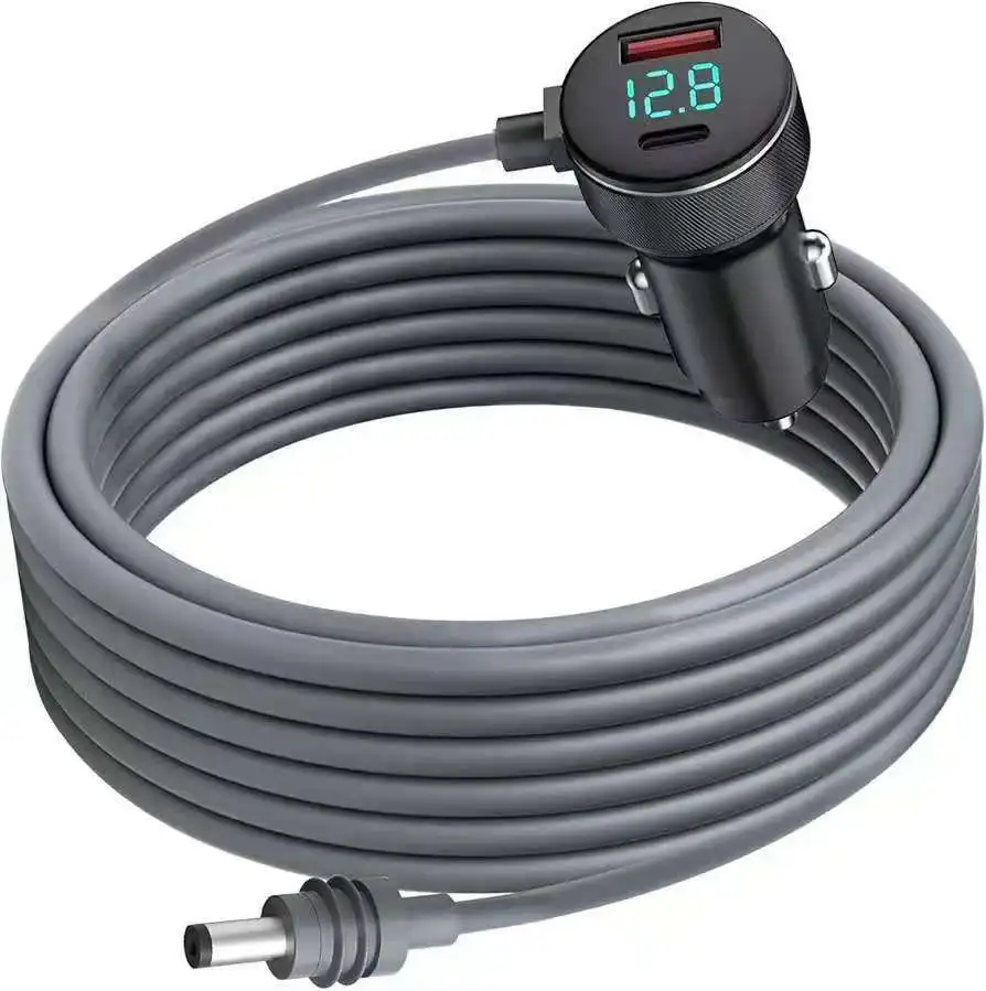 For Starlink Charger USB Type C Cigarrete Lighter Car Charger 12V-24V Vehicles 2/3M Digital Voltmeter Waterproof Extension Cable
