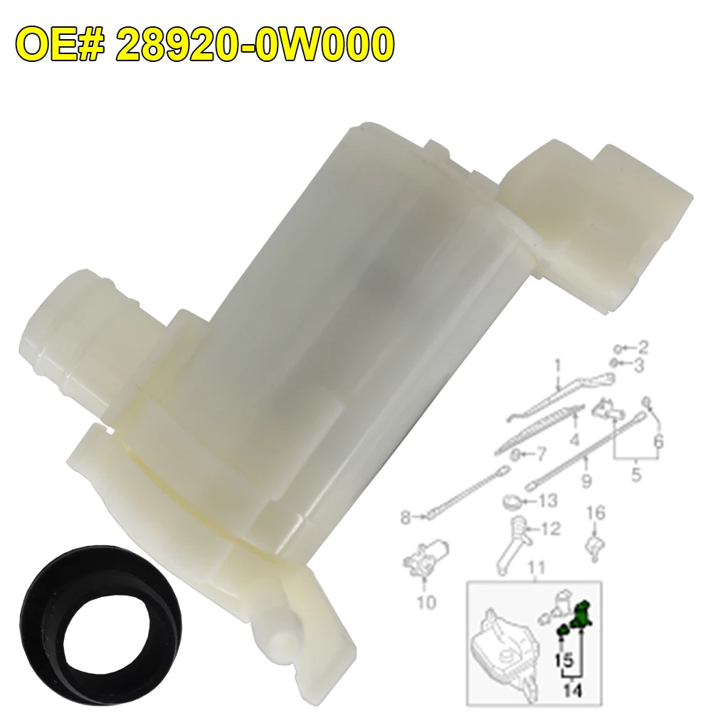 For Infiniti FX35 FX45 G20 I30 Nissan Frontier Sentra Altima Maxima Car Windshield Windscreen Water Washer Pump OE# 2224620-A