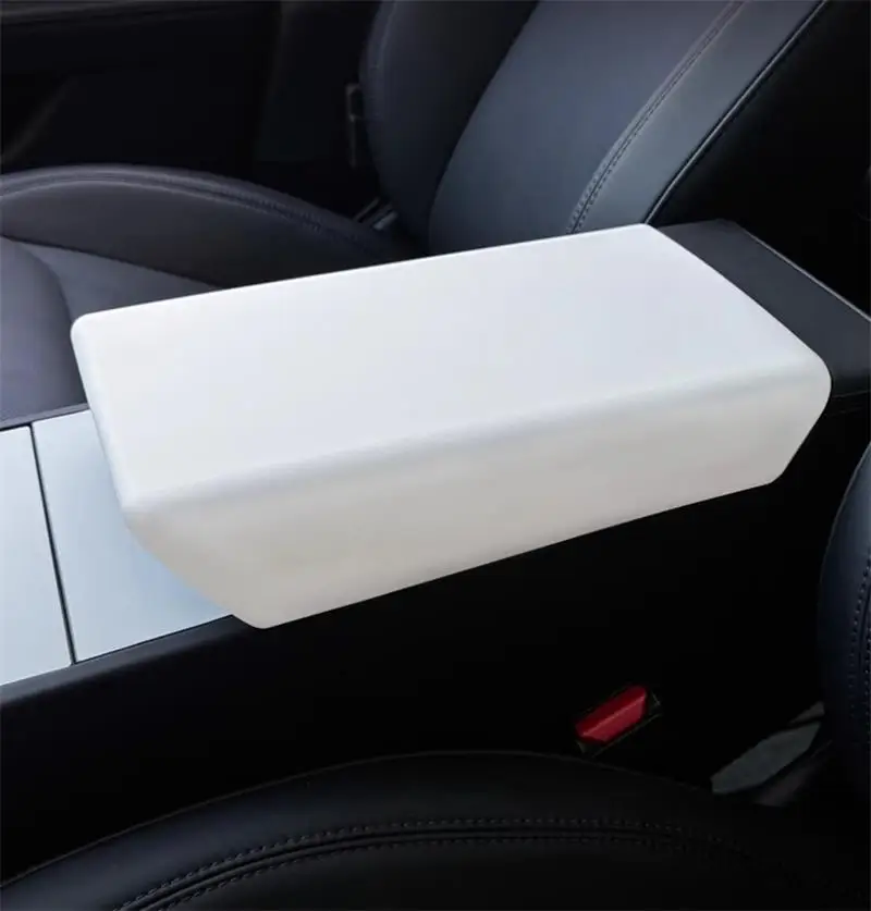 

For Tesla Model 3 Highland Y Juniper 2024 2025 Car Armrest Box Center Console Protector Cushion TPE Arm Rest Pad Cover Accessory