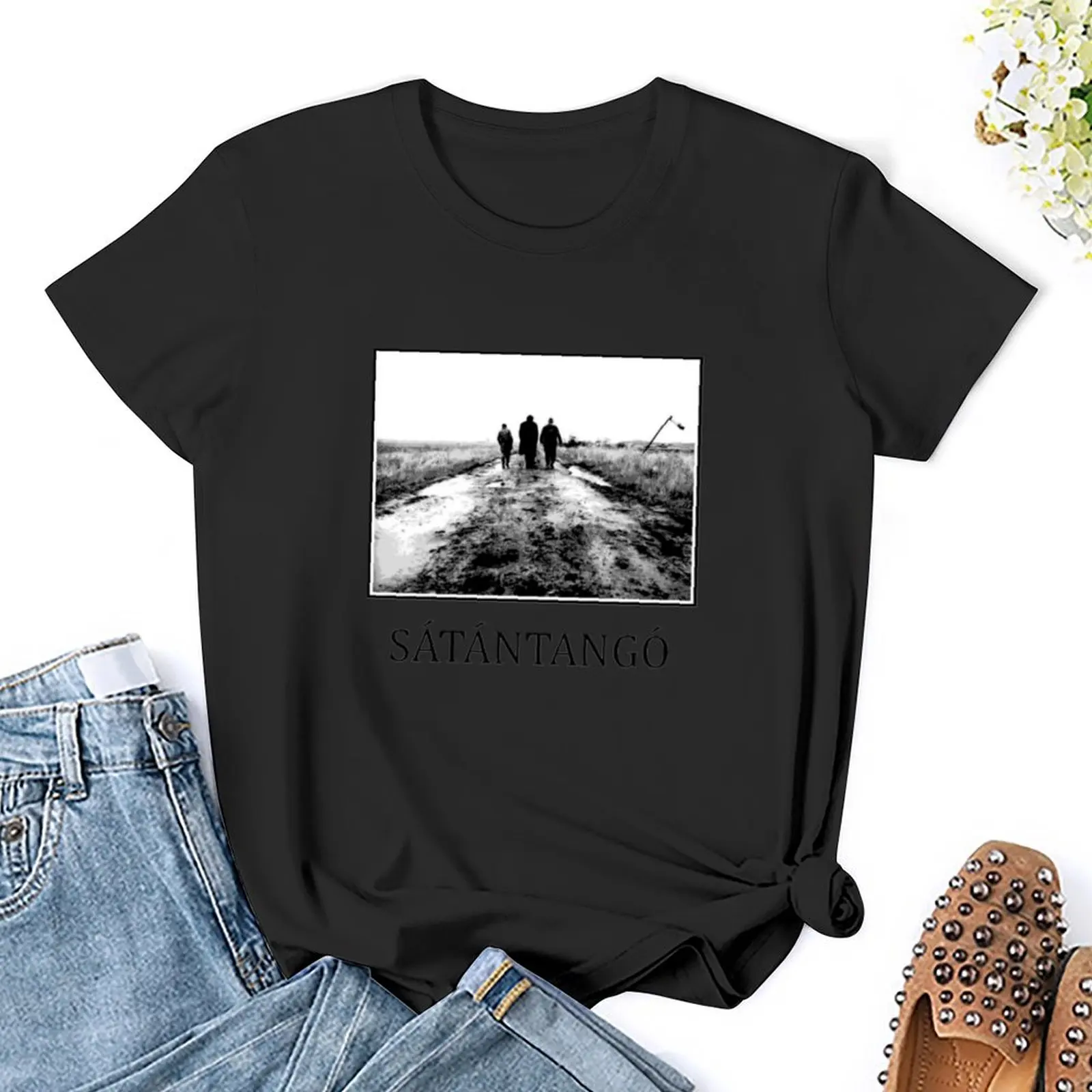 SATANTANG? T-Shirt funny Aesthetic clothing black t shirts for Women