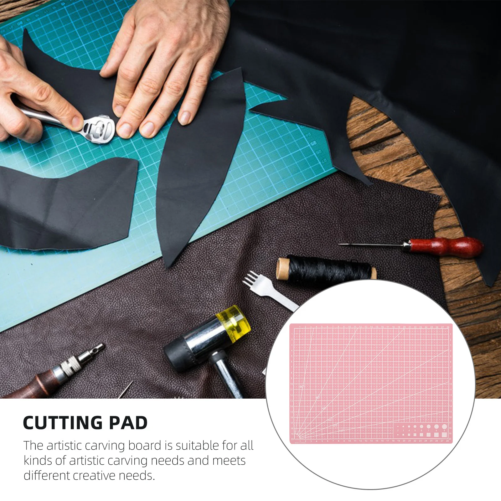 4pcs A4 Size Cutting Mat Double-Sided Non-Slip Plastic Cutting Board For Craft Diy Paper Sewing Quilting Engraving Projects