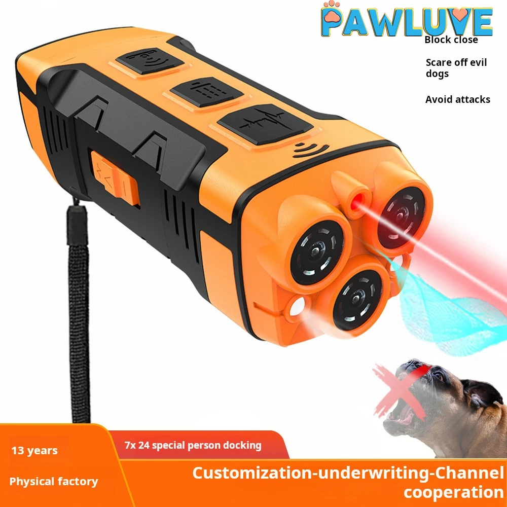 

Ultrasonic barking stopper anti-barking dog artifact rechargeable dog repellent LED light portable dog training device