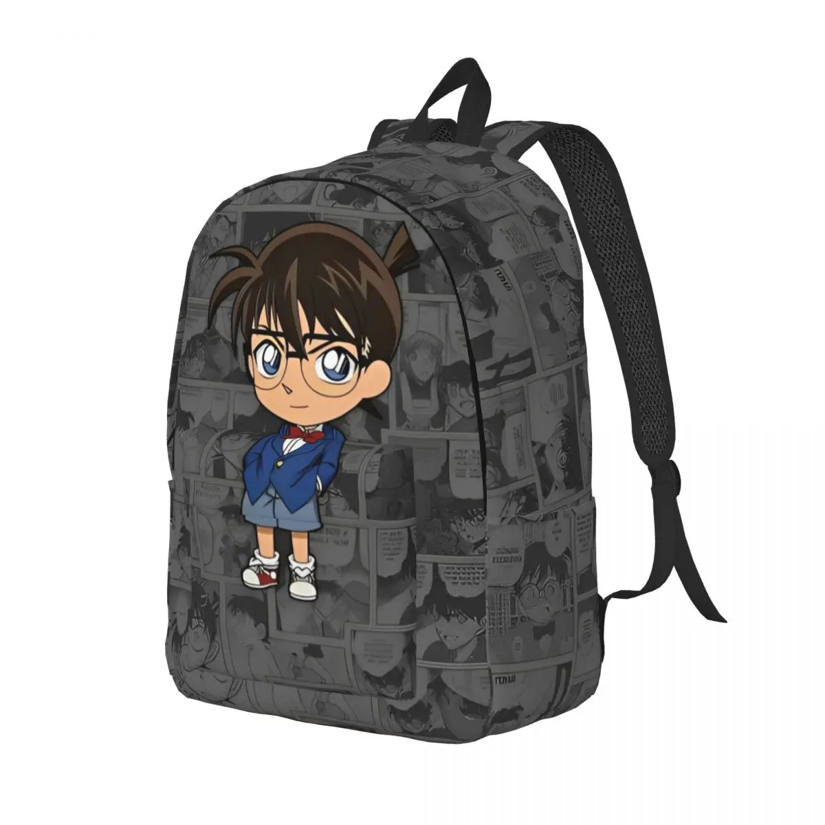 Detective Conan Edogawa Conan Zaino per uomo Donna Studente adolescente Zaino da lavoro Borse in tela per laptop con tasca