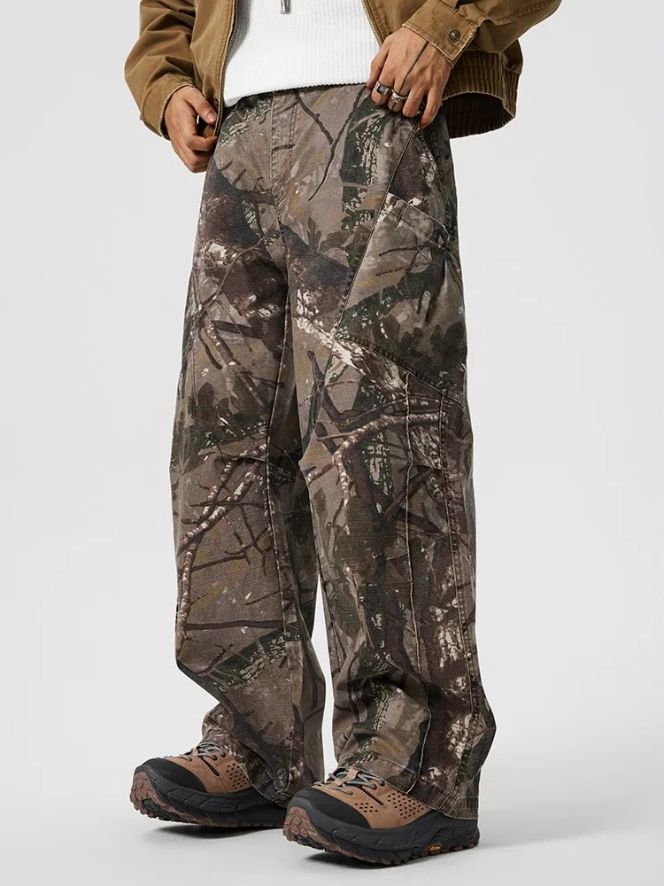 

Мужские повседневные камуфляжные прямые брюки для спецодежды Qui Dry American Sle, универсальные, удобные, из полиэфирного волокна