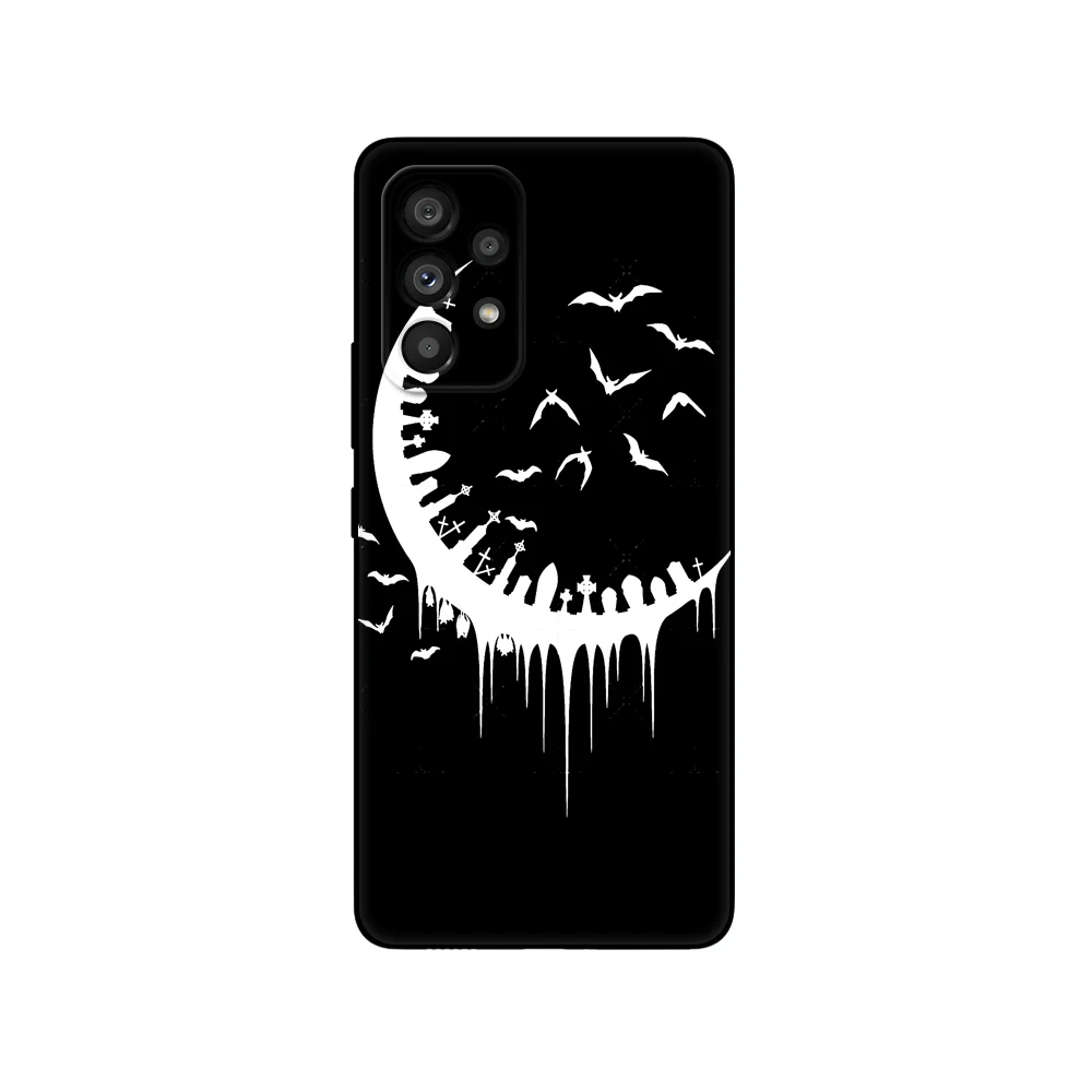 Black Tpu Case gothic vampire bat For Samsung Galaxy A03 SM-A035 A03 Core A03S A13 A23 LTE A33 A53 A73 4G 5G