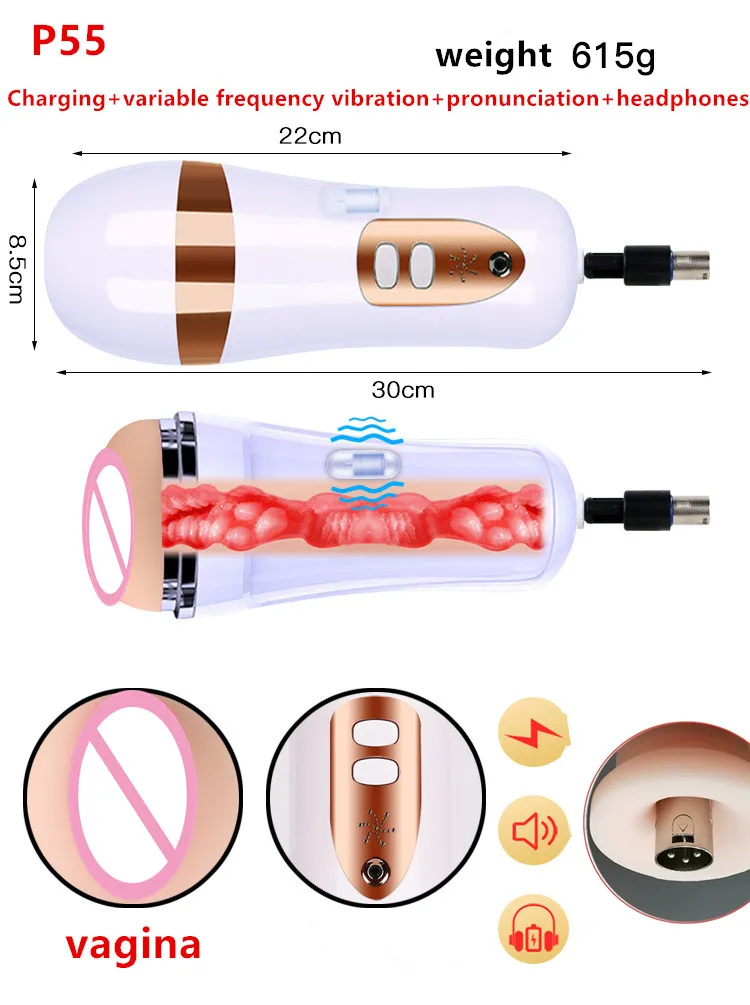 3XLR Sex Machine masturbazione Cup allegati vagina anale sesso orale tazza accessori vibrazione giocattoli del sesso per gli uomini