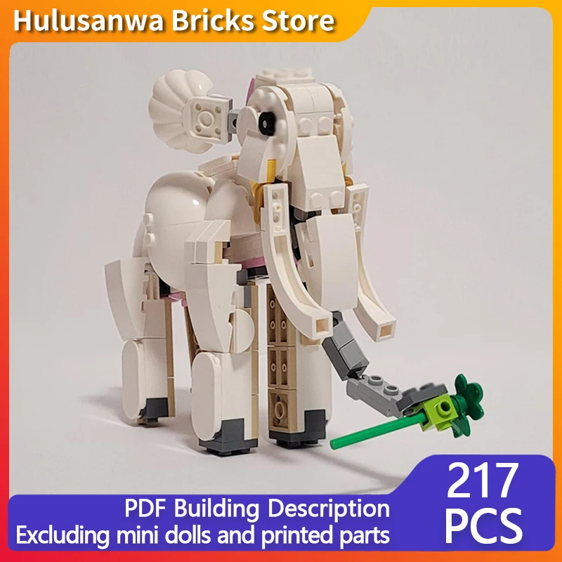 

Creators Animal Series Model MOC Building Block White Elephant Modular Technology Gifts Holiday Assemble Children Toys Suit
