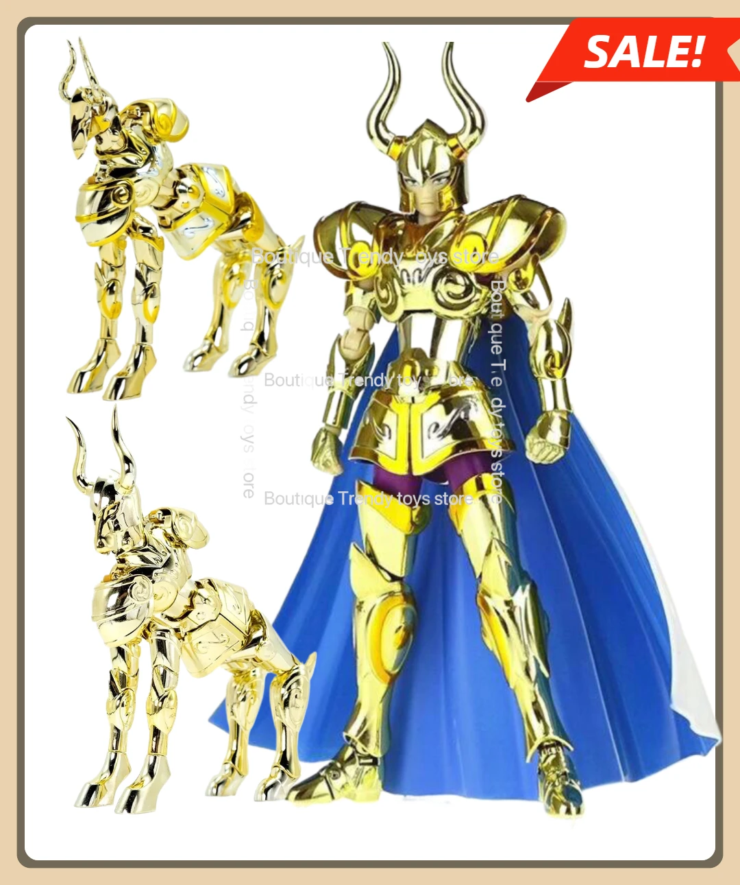 Em estoque modelo CS Saint Seiya Myth Cloth EX Capricórnio Shura Totem/Objeto Ouro Cavaleiros do Zodíaco Figura de ação