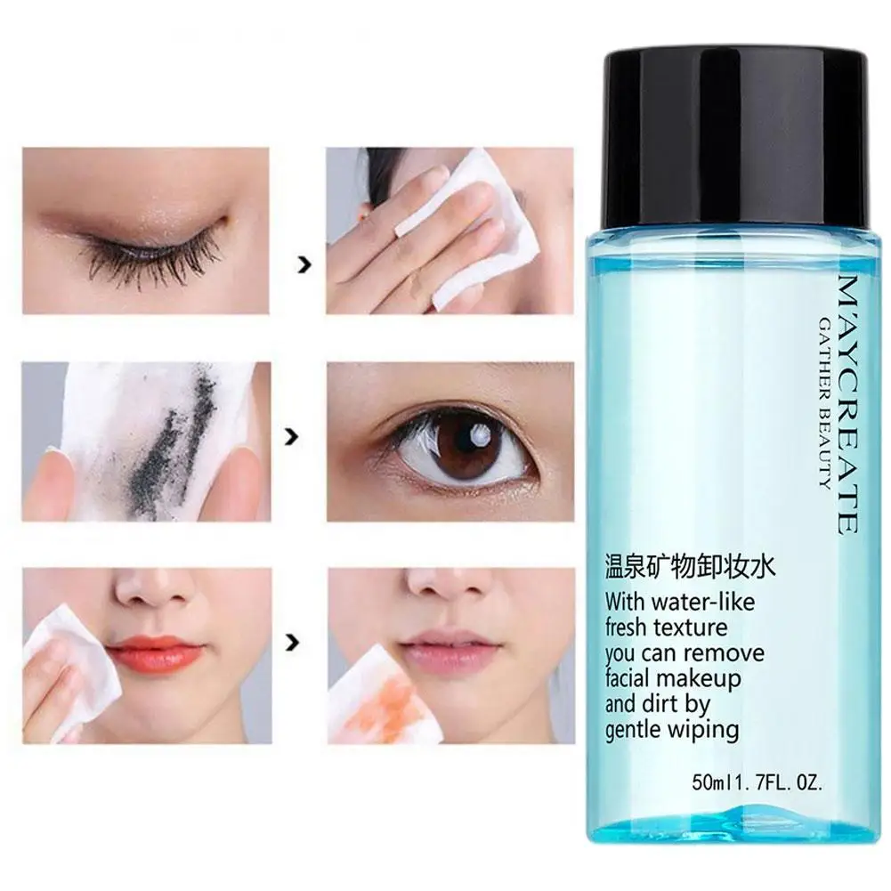 50ml Liquid Deep Cleansing Makeup Remover Water Fresh Gentle Liquid Natural Whitening Purifying Olive Oil Remover Skin Care