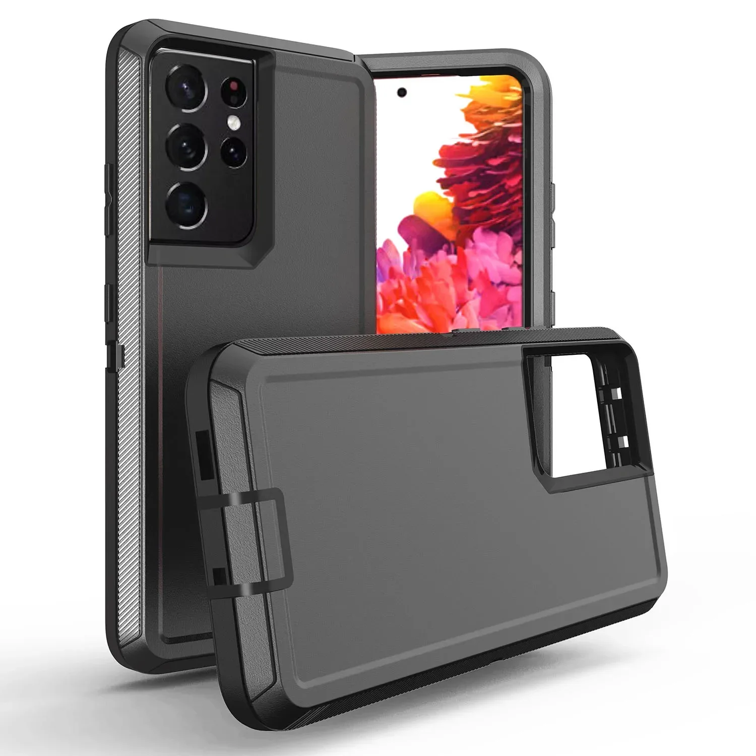 Hybrid Rugged Armor With Clip Case for Samsung Galaxy S25 S24 S23 Ultra Plus FE A06 A16 A55 A35 A25 A15 A05S 5G OTT Cover Box