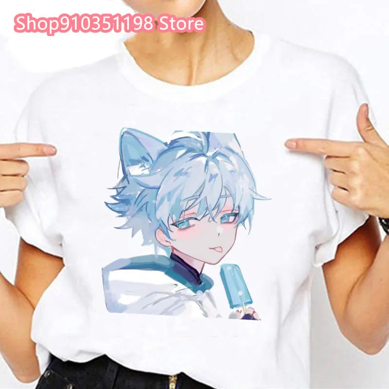 Cosplay T Shirts For Womens Summer Streetwear Genshin Impact Game Chongyun Kawaii Short Sleeve T-shirts Tee Shirt Female Top