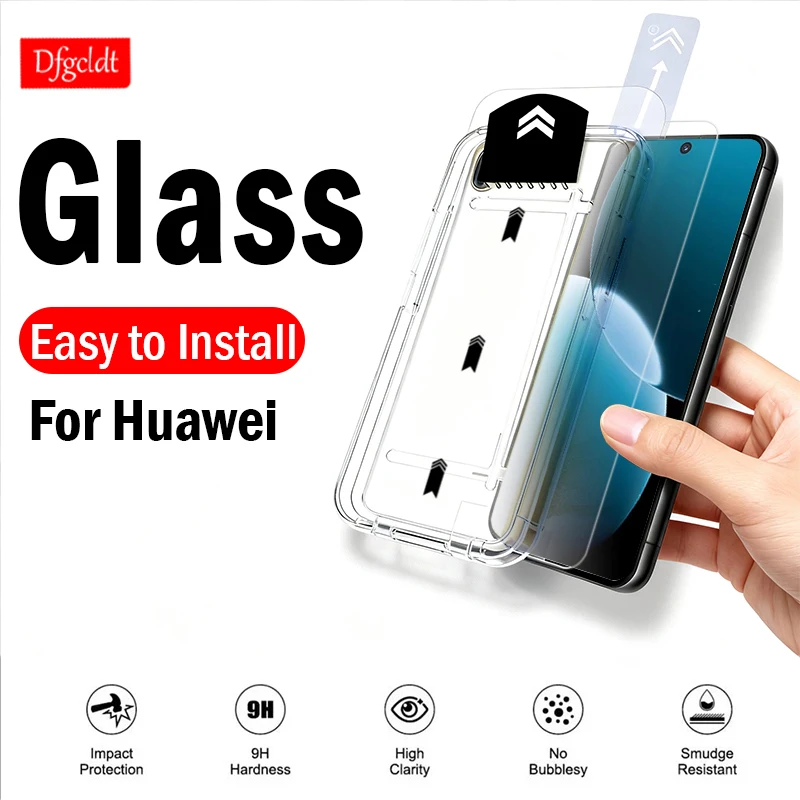 

1-2Piece Tempered Glass for Huawei Nova Y73 Y72 Y71 Y70 Plus Y63 Y61 Y90 Y91 Screen Protector Dust-free Auto Installation Film