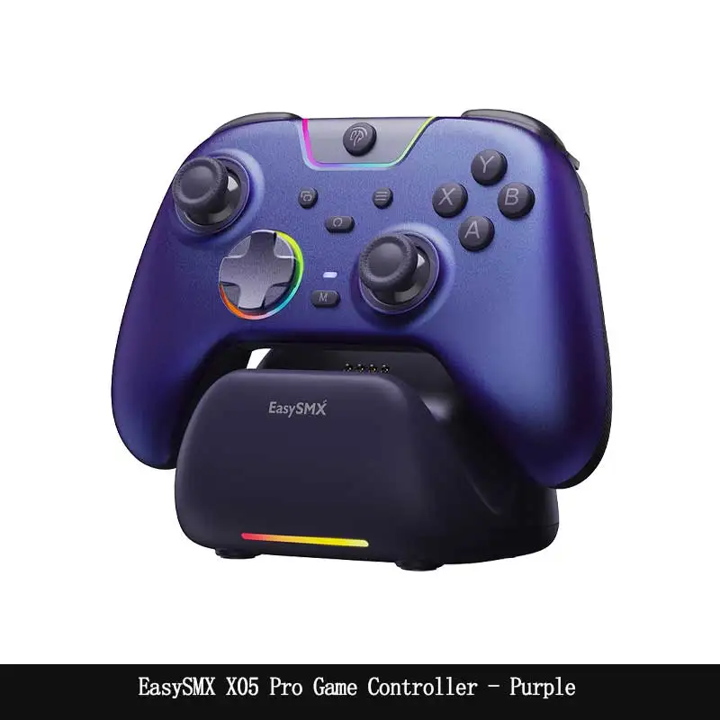 EasySMX X05 Pro Gamecontroller, dempknop, rumble-motoren gamepad met impulstriggers voor PC/Switch/Android/iOS telefoon/TV/Steam