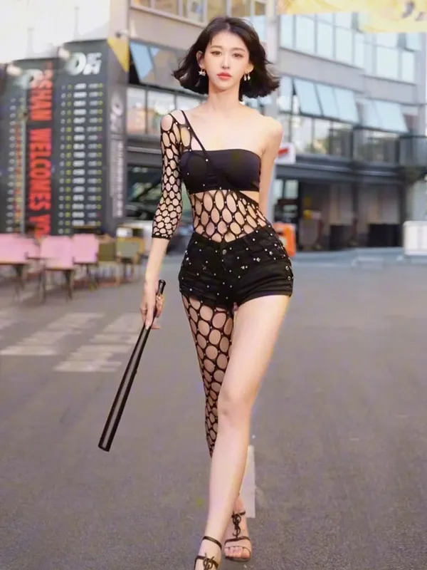 

Сексуальный облегающий комбинезон-боди для женщин с высокой талией и длинными брюками для фотосессий и выступлений, обтягивающий наряд