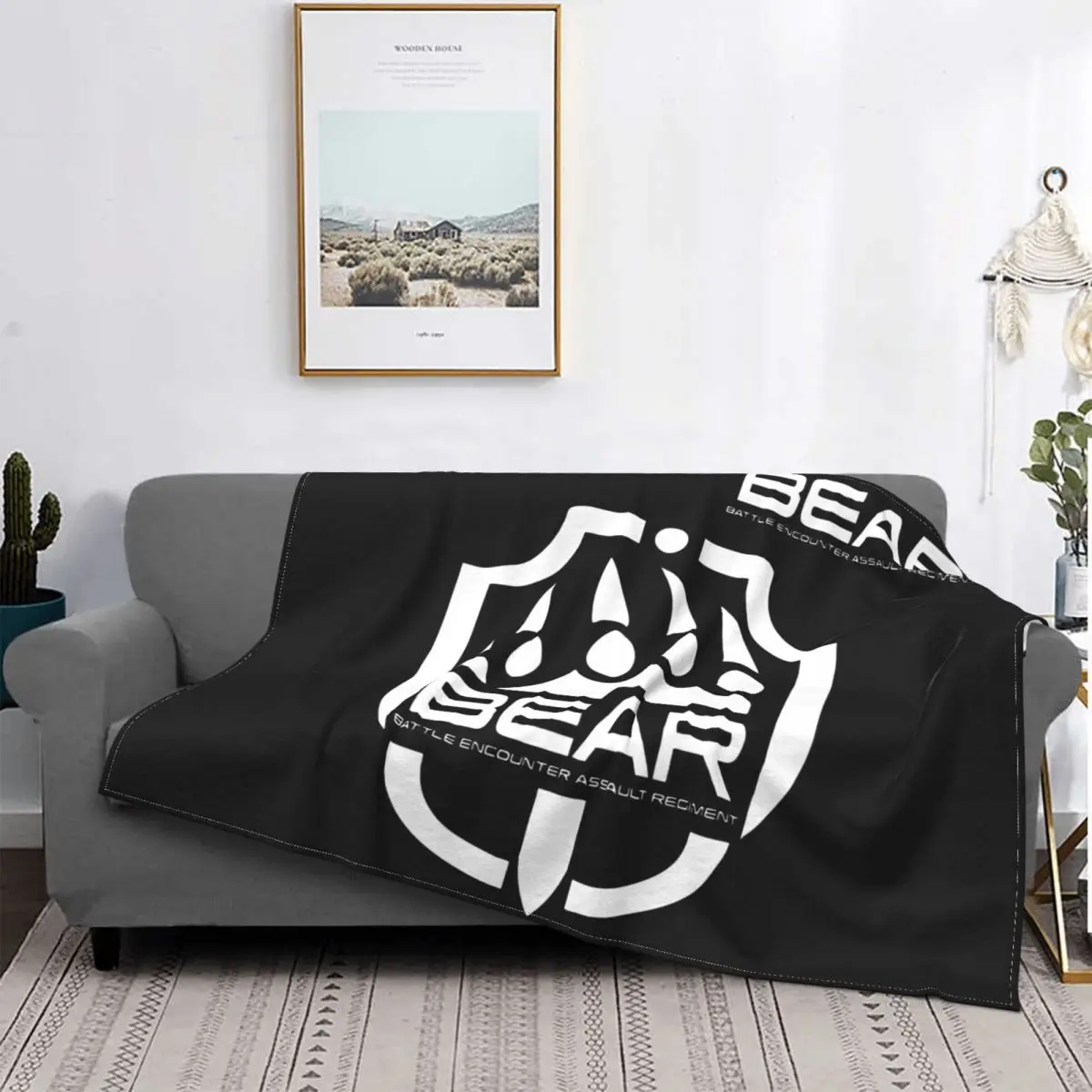 

Escape From Tarkov Bear Logo Blanket Survival Shooter Game Flannel Awesome Breathable Throw Blanket for Chair Covering Sofa