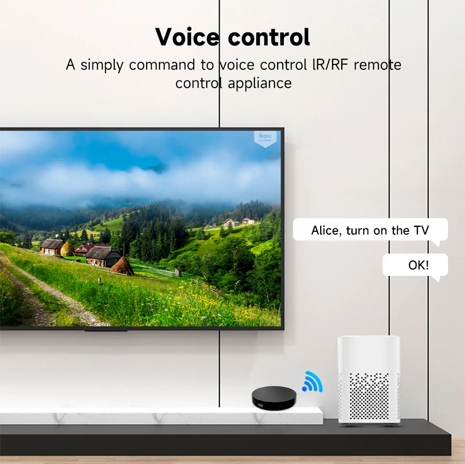 For Smart WiFi IR & RF Remote Control Voice & App-Enabled Convenience 2.4GHz RF Intelligent Remote Control For Home