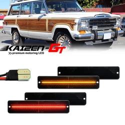 Front Amber Rear Red LED Side Marker Light For Jeep Cherokee SJ,Wagoneer,Grand Wagoneer,J10 J20 Pickup,CJ5 CJ6 CJ7,Scrambler CJ8