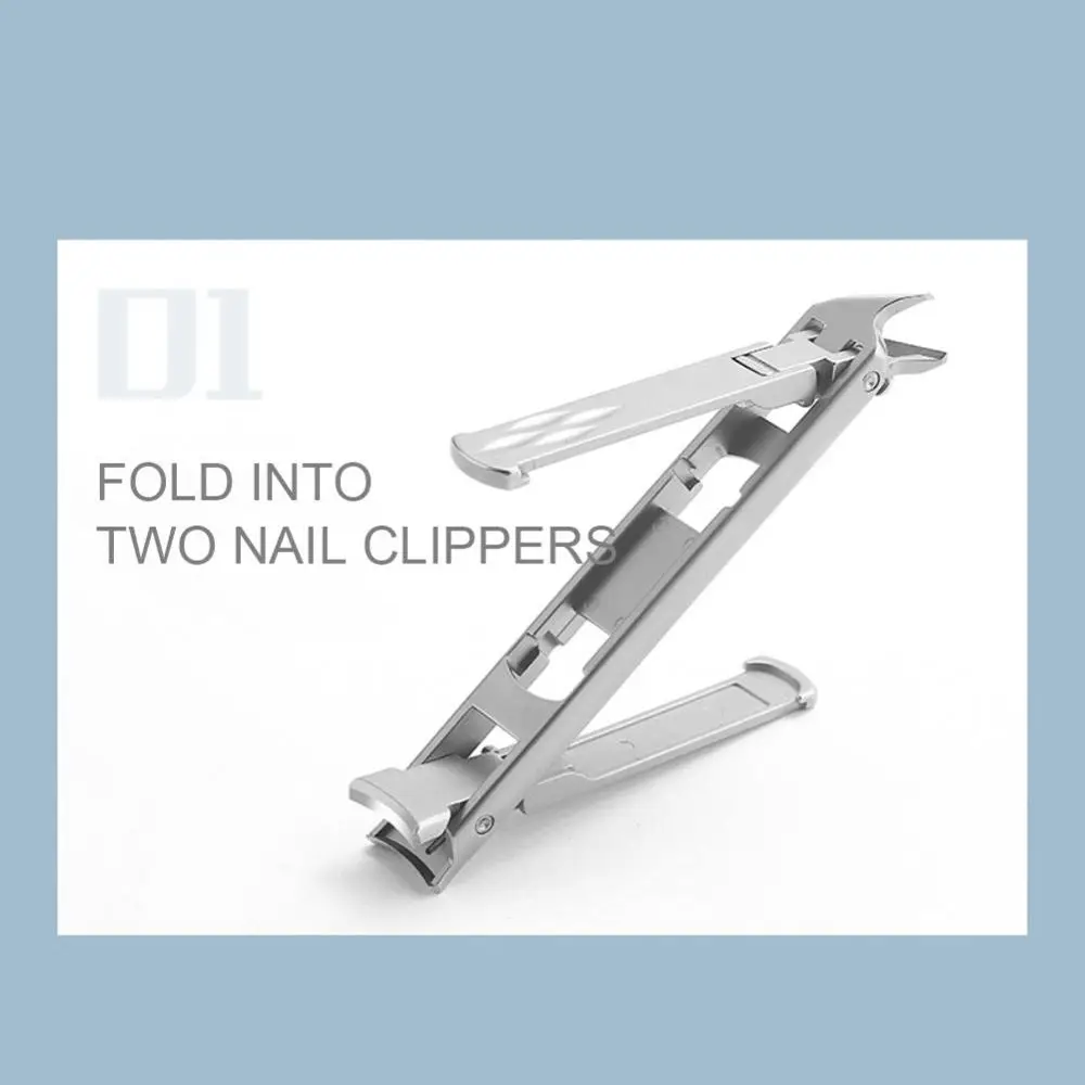 Duplo Cabeça Pedicure e Manicure Ferramentas, Profissional Nail Clippers, Tesoura de unhas, Folding Finger Cutters, Toenails