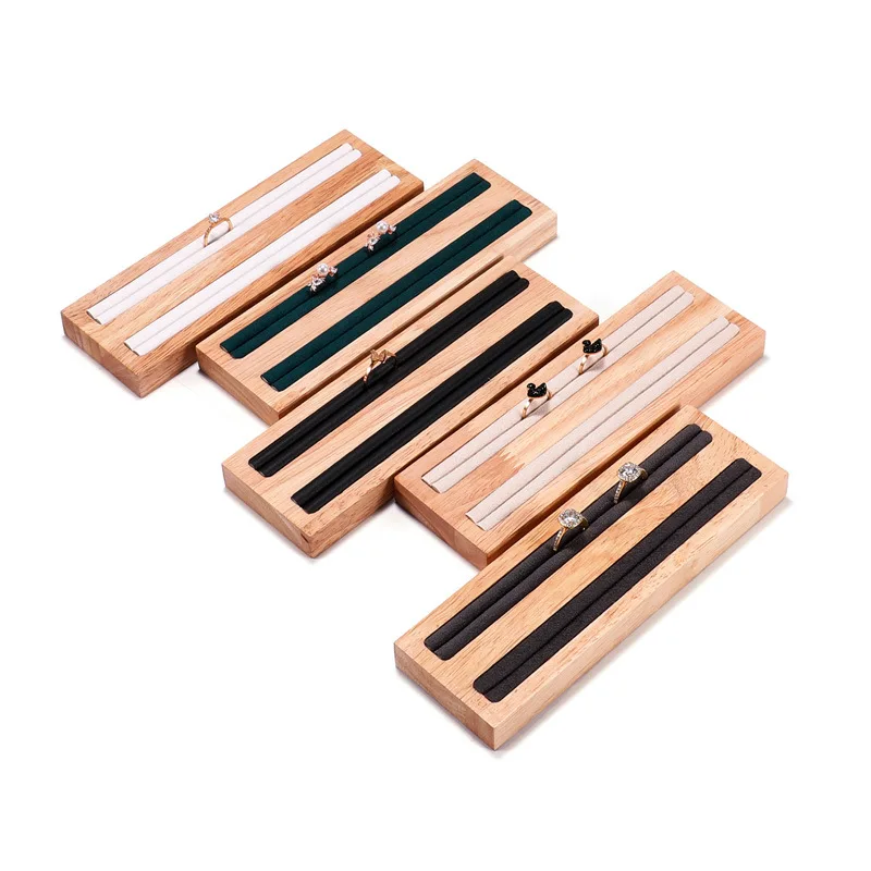 Jewelry Storage Box Earring Ring Necklace Brooch Holder Flannelette Jewelry Display Box Necklace Classification Organizer