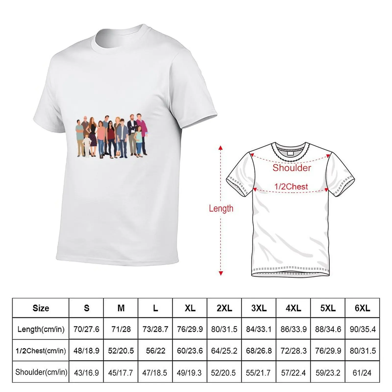Modern Family Cast Drawing T-Shirt t shirts for man pack white t shirt man plain anime t shirts oversize T-shirt