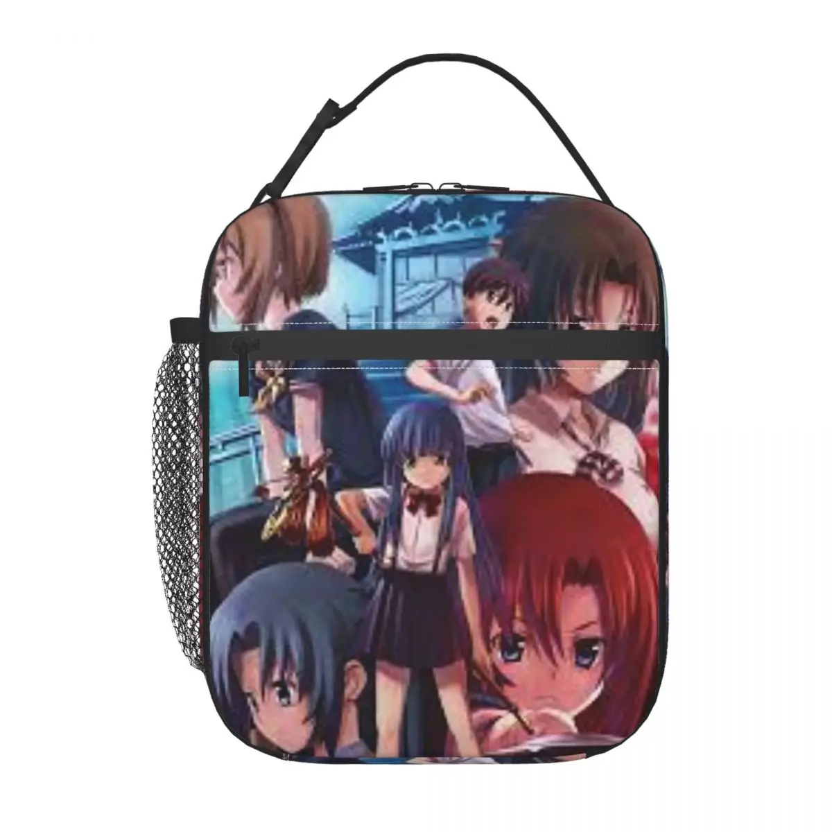Higurashi No Naku Koro Ni Insulated Lunch Bag for Women Kids Portable Food Boxes Thermal Lunch Box Tote
