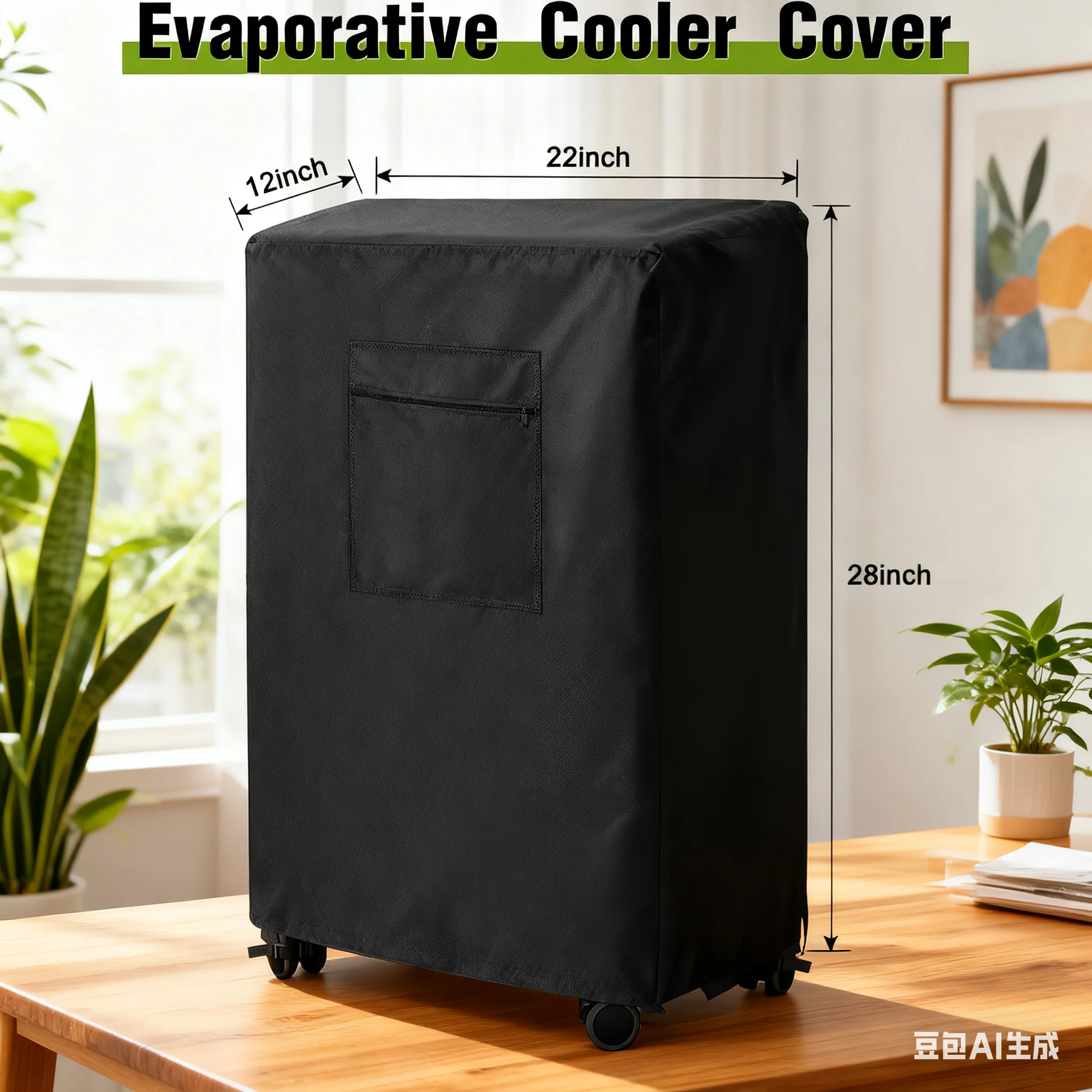 

1PCS Oxford Cloth 600D Portable Evaporative Air Cooler Cover With Two Handles Waterproof Dustproof Cooler Cover Home Accessories