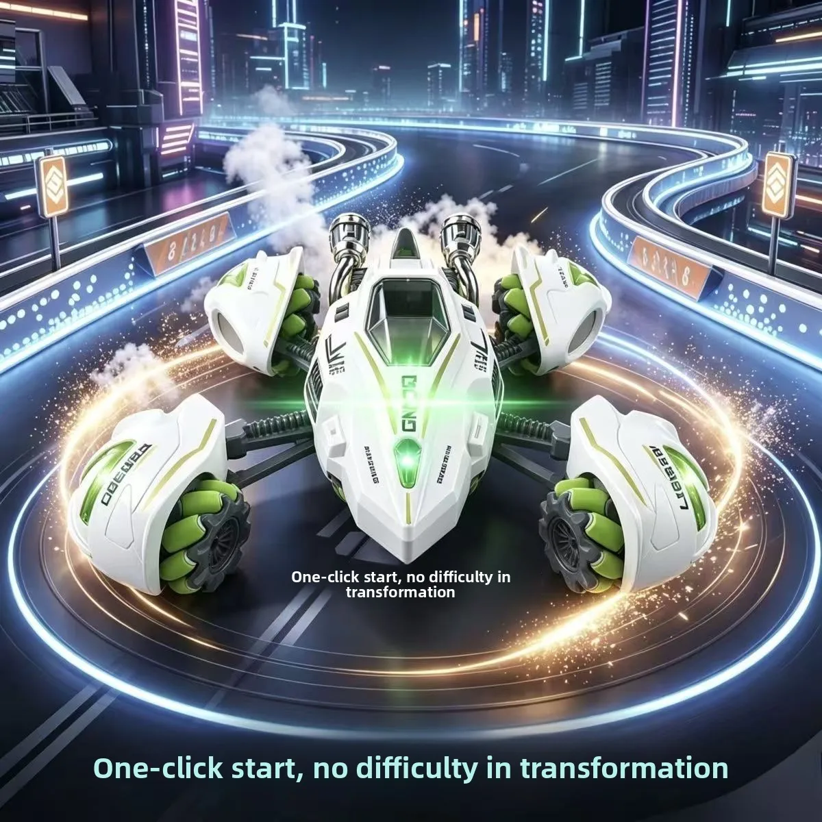 New Handle Deformation Remote Control Car 2.4G Four-wheel Drive Stunt Sound and Light Climbing Car Electric Children's Toy Boy
