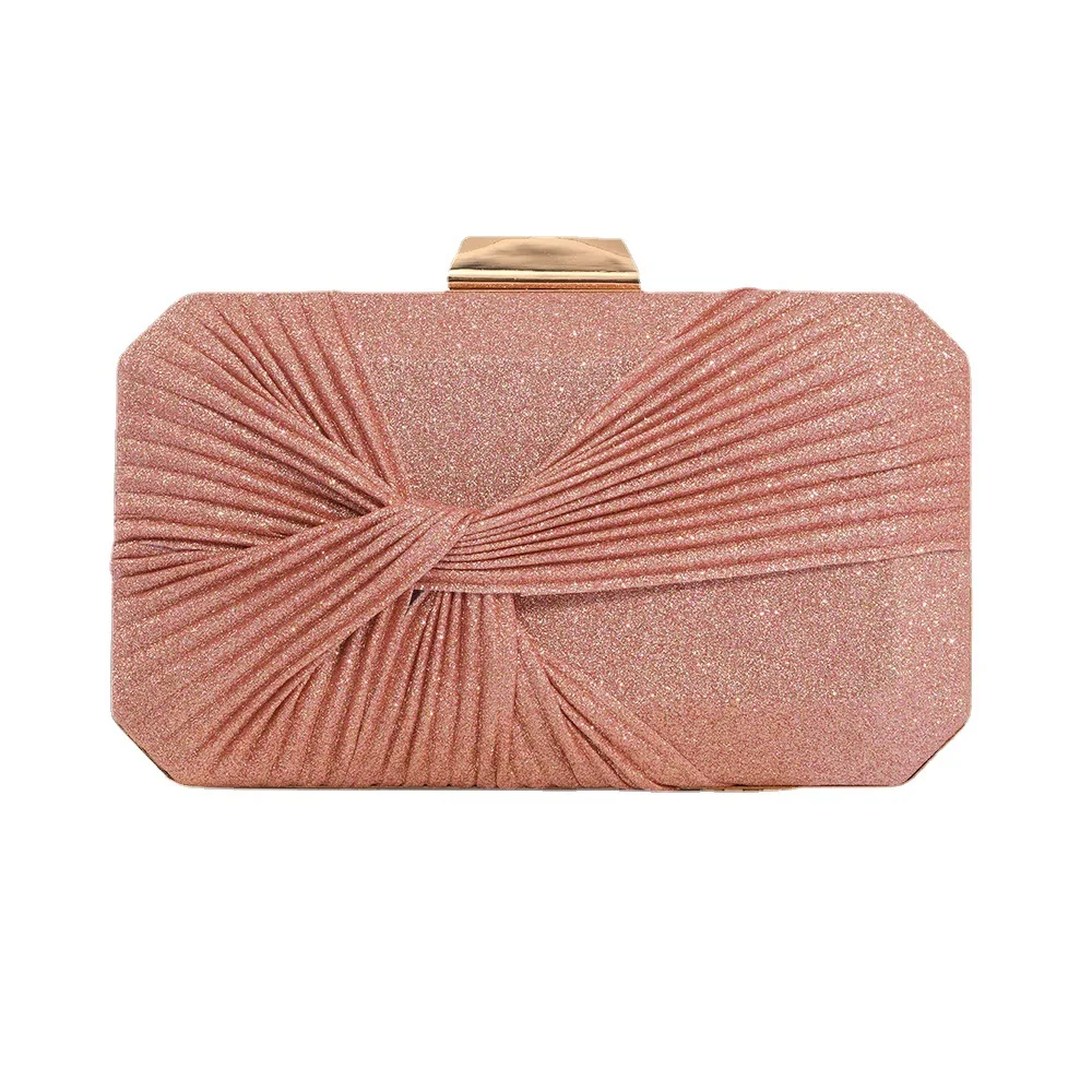 Bolso para banquete, bolso de noche para cena y graduación para mujer, bolso brillante con cadena, bolso de hombro para mujer, bolso de mano plisado, bolso para fiesta de graduación y boda