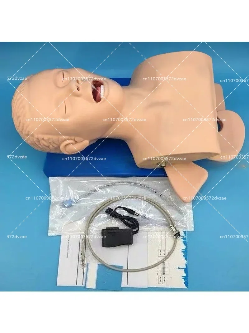 Intubation Human Body Model Airway Management Training Device PVC Alarm Simulator with Teeth for Learning Teaching