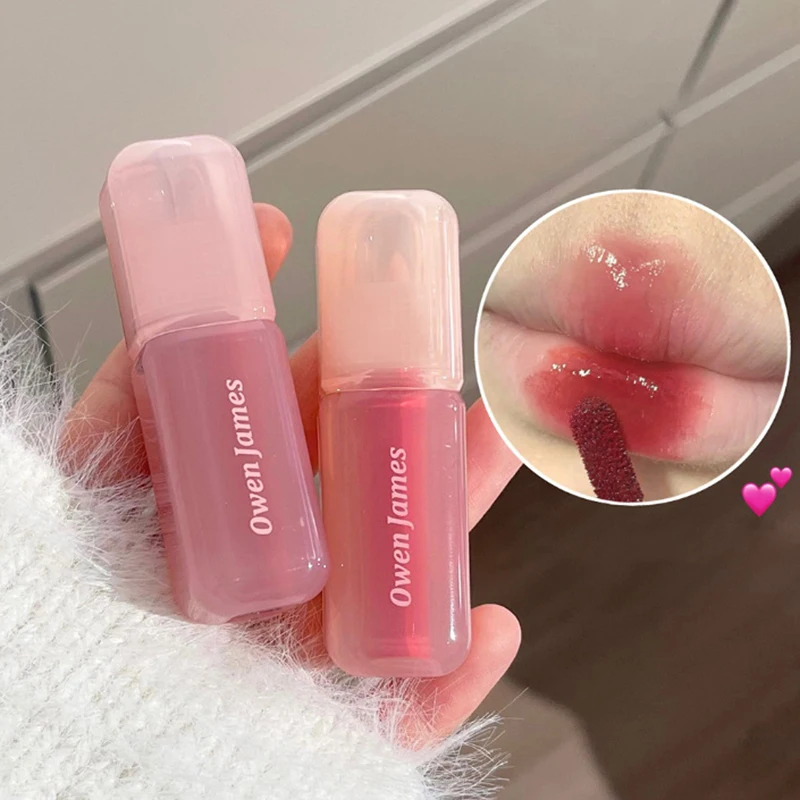 Hydraterende Sap Rode Lipgloss Kersen Spiegel Water Lip Glazuur Jelly Glas Lip Olie Waterdichte Lippenstift Nude Heldere Tint Make-Up