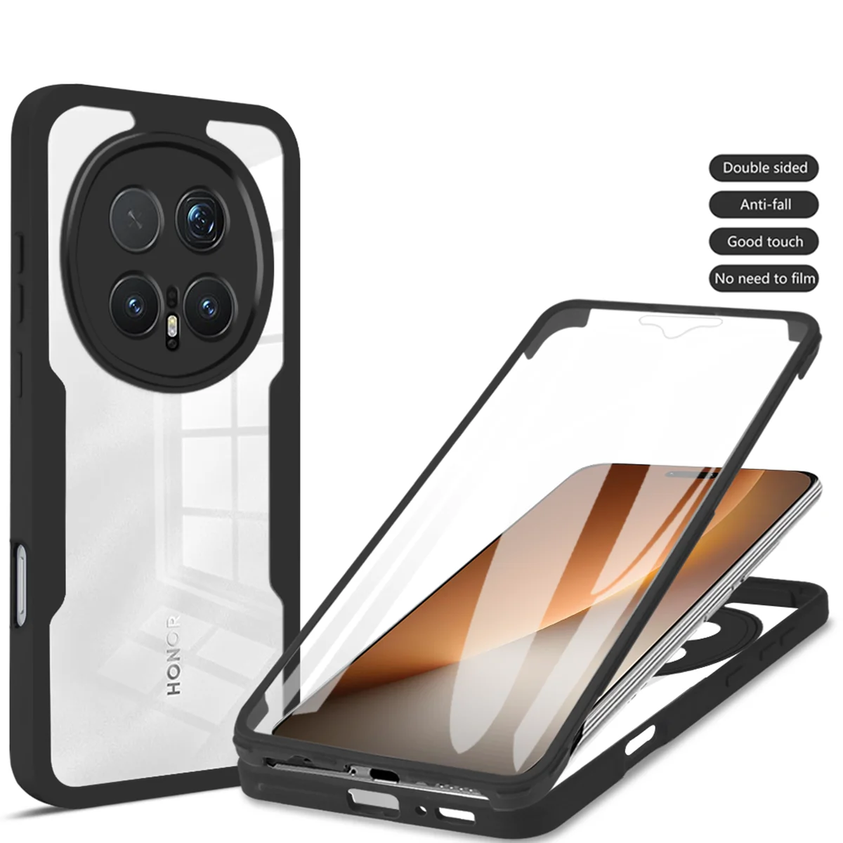 Étui pour Honor Magic8 Pro, coque de protection intégrale pour Honor Magic8 Pro, protection intégrale 360 degrés, double face, funda, coque, capa