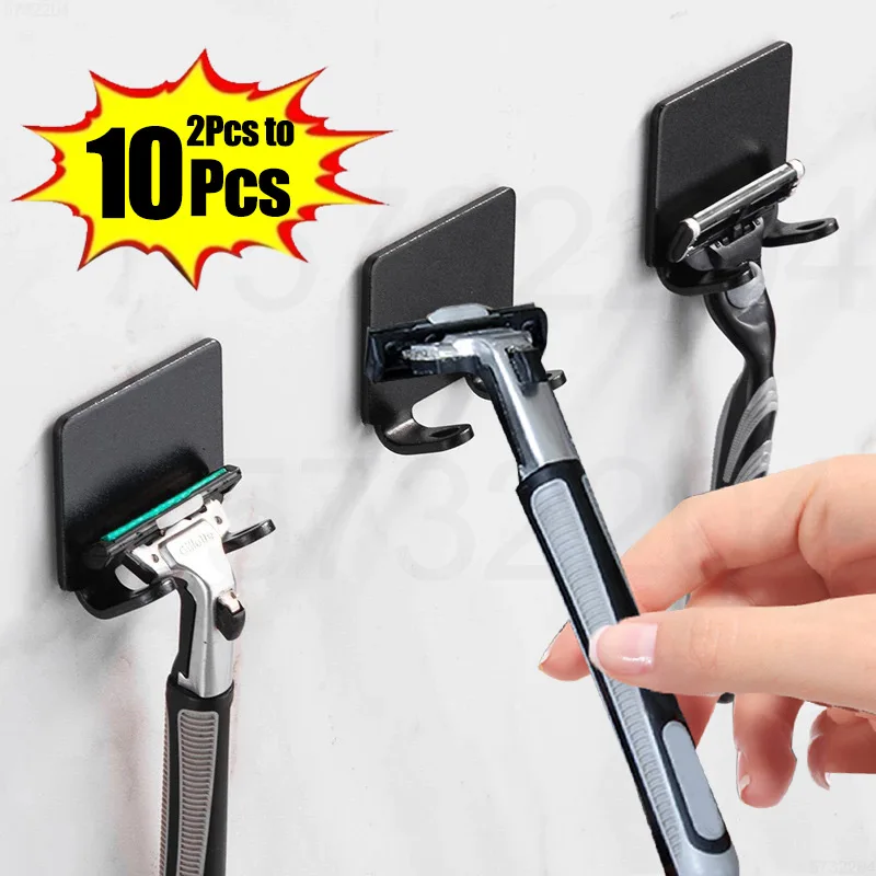 Shaving Razor Holder multi-function Men Shaving Shaver Storage Hook Wall Shelf Razor Rack Bathroom Kitchen Accessories Hooks