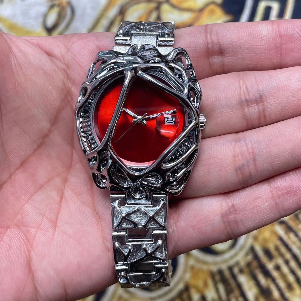 كيوس ساعة Reloj ساعة إبداعية مقاومة للماء ساعات رجال الأعمال ساعة معصم الألفية الأصلية الغريبة