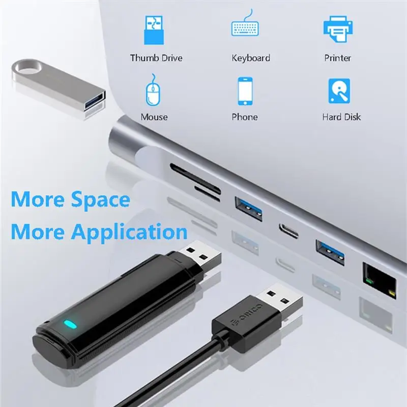 Hub USB Tipo C com Estação de Dock Dupla Compatível com HDMI, Tela Dupla, Adaptador de Tela Dupla, Macbook Laptop, PC, 12 em 1