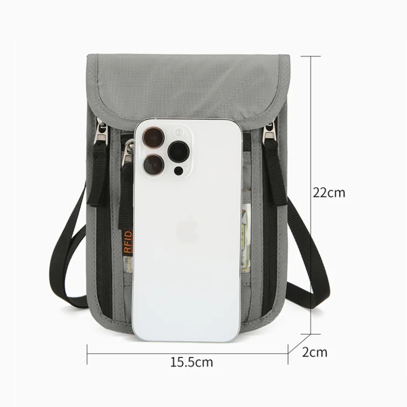 Multifunctional travel passport bag,neck hanging document bag,light andportable,anti-theftbrush,suitable for,travel,businesstrip
