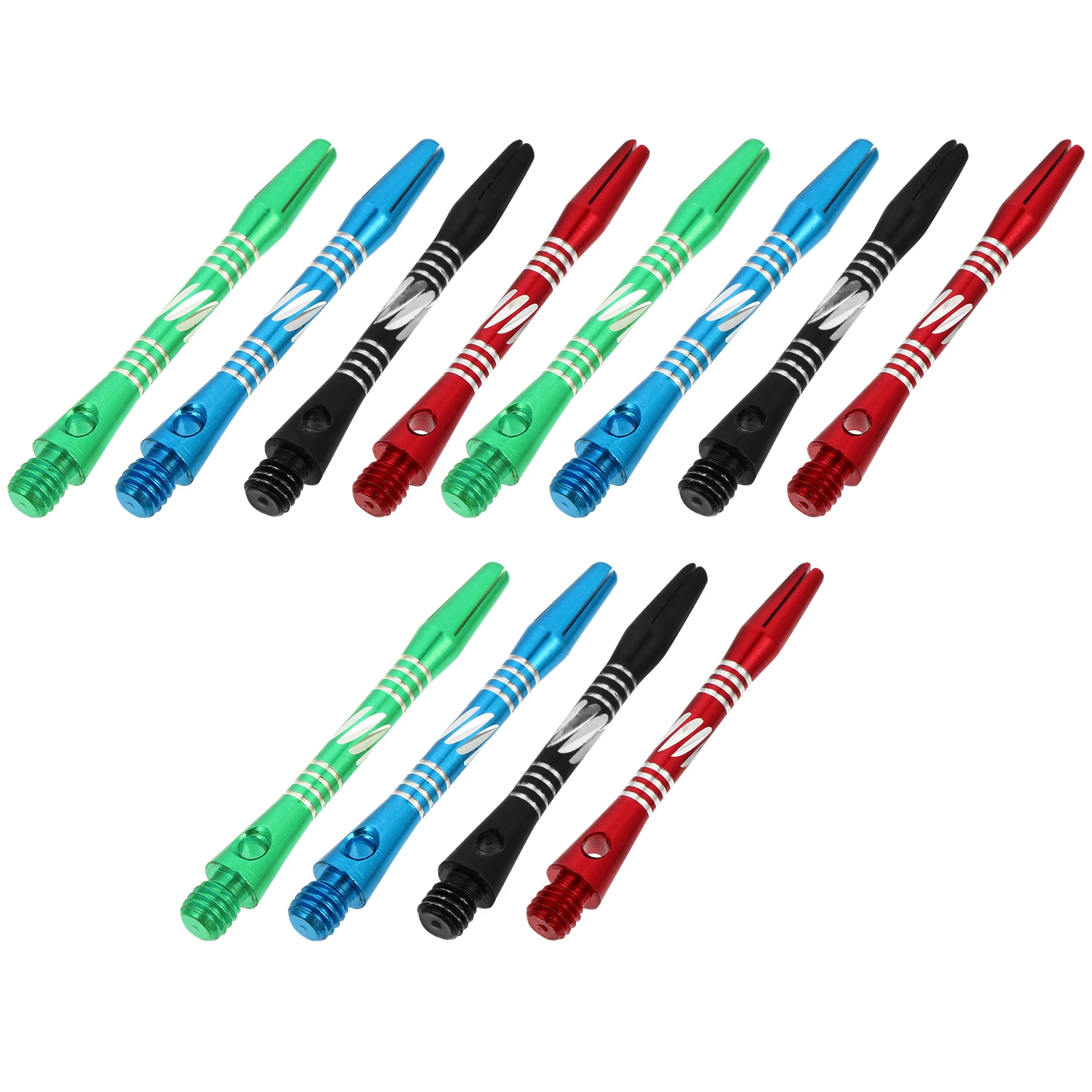 12 szt. Akcesoriów do rzutek, trzonki do gier, korpusy, 46 mm, stop aluminium, mocowane na śrubę