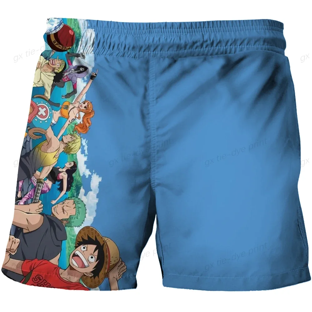 3d Cartoon Print Shorts Pants Fashion One Piece Luffy Pants for Kids Girls Boys Harajuku Beach Pants Children Couples Clothes