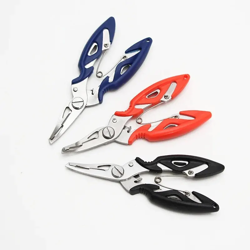 Small Size Fishing Stainless Steel Plier Freshwater Saltwater Hook Remover Scissors Metal Fishing Tackles