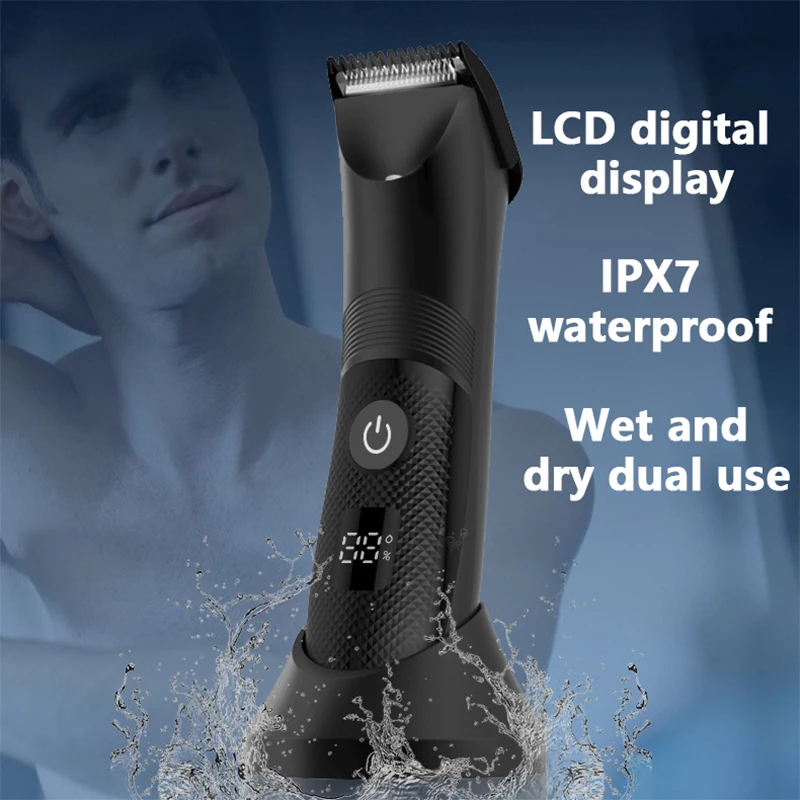 Kemei ล้างทำความสะอาดได้ขาหนีบ Body Trimmer สำหรับผู้ชายผู้หญิงไฟฟ้าขนหนวด Trimmer ชาร์จ Pubic Ball เครื่องโกนหนวด Body Groomer