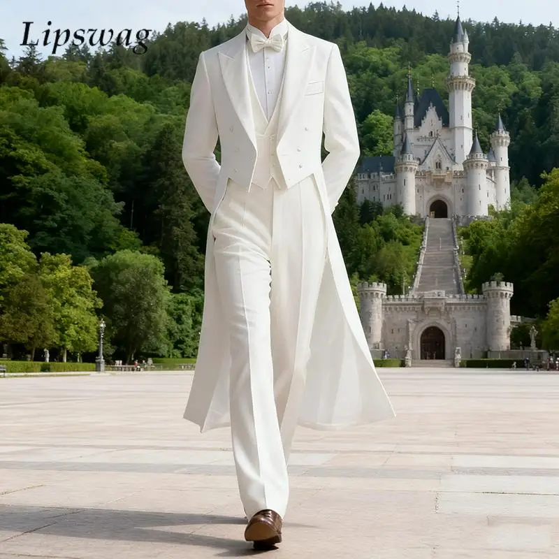 

Party Fashion Mens Jacket Coat Spring Autumn Elegant Lapel Double-breasted Blazer Jackets Vintage Solid Color Men's Trench Coats