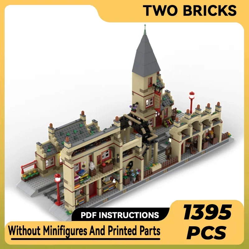 영화 모델 Moc 빌딩 브릭 Hogsmeader 스테이션 익스텐션 기술 모듈러 블록 선물, 크리스마스 장난감, DIY 세트 조립