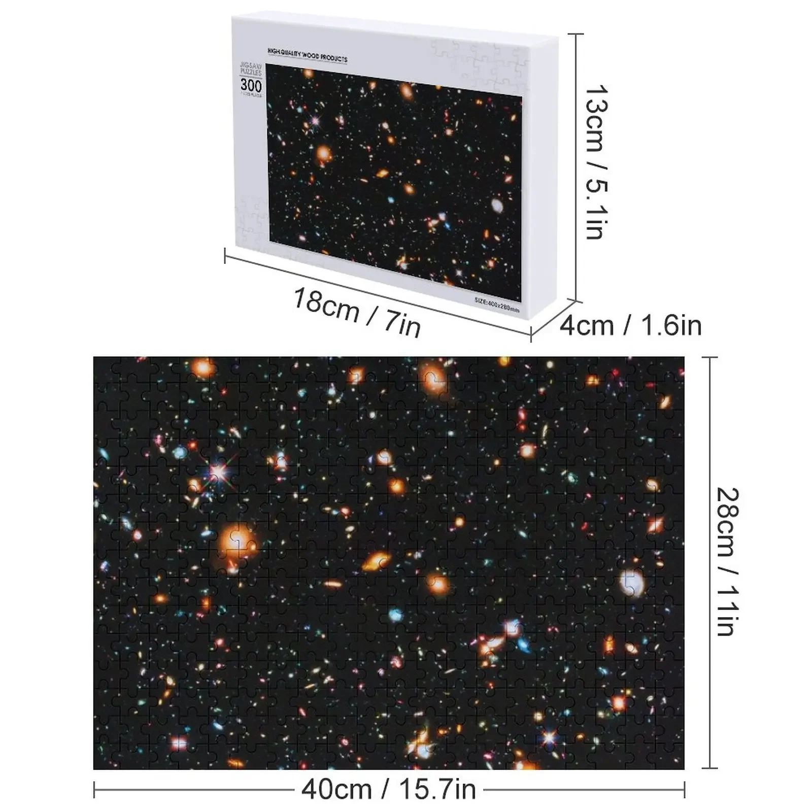 Puzzle Hubble Extreme Deep Field, personalizowane zabawki z puzzlem ze zdjęciem.