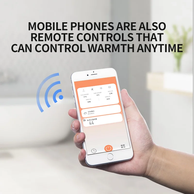 Smart Gas Water Heater Instant Household Gas Boiler with Large LCD Display and Touch Control Wall-Mounted Installation