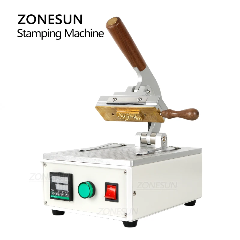 ZONESUN Custom Logo Hot Stamping Machine, Numerical Temperature, Paper Bag, Book Cover, Heat Press Machine, Letter Pattern