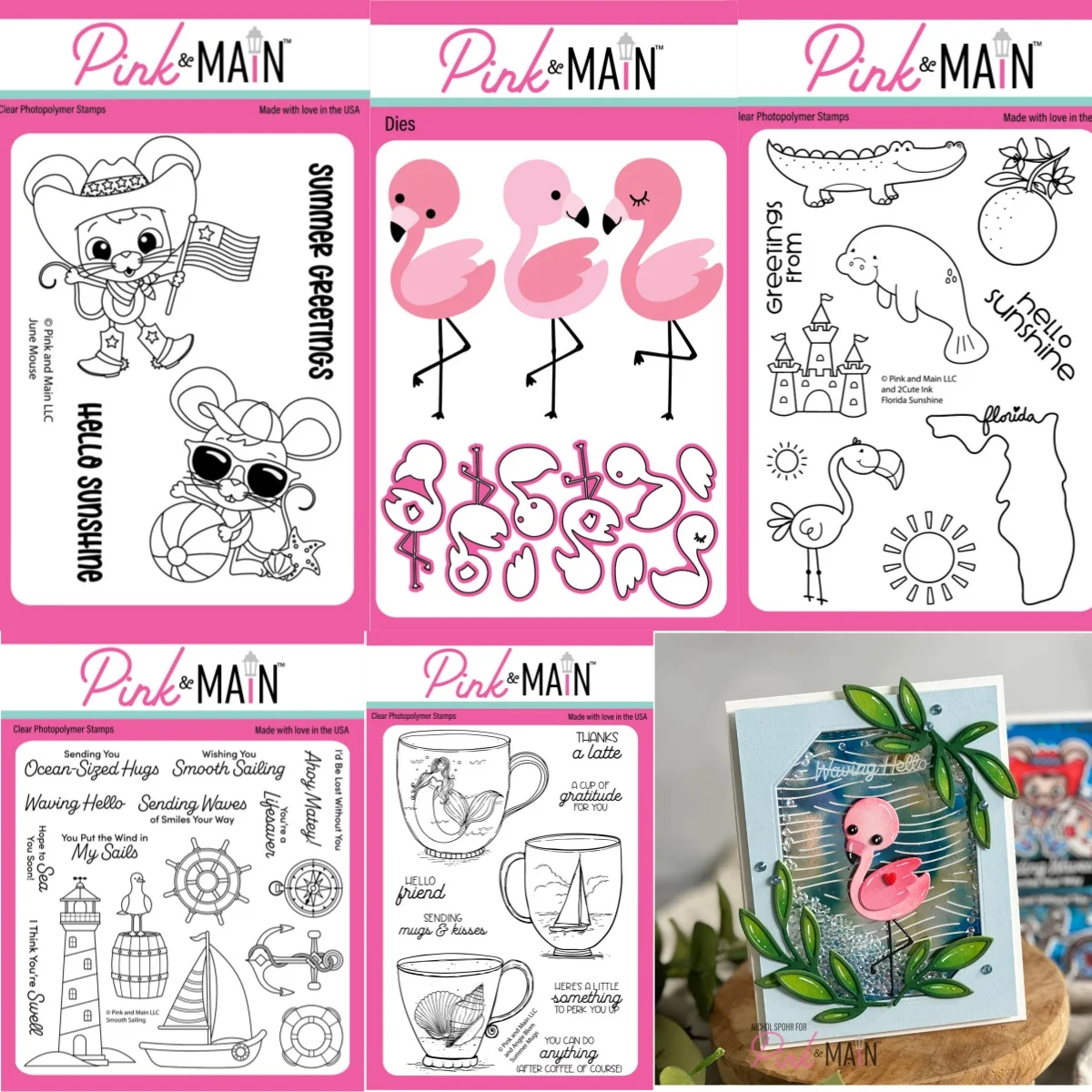 Troqueles de corte de Metal de verano, ratón de junio, flamencos, sol, vela, sellos transparentes, tarjeta para hacer álbum de recortes, álbum de papel en relieve