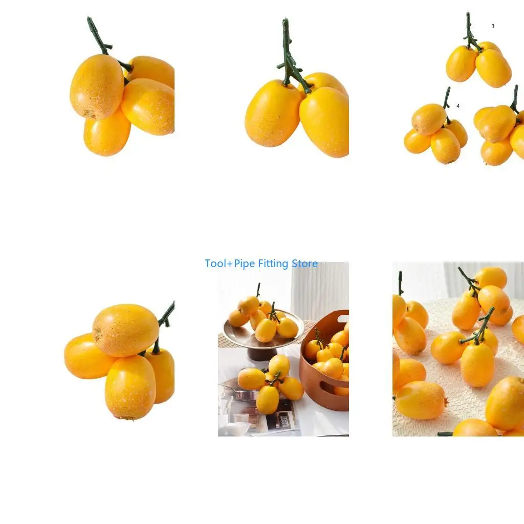 F92B Artificial Loquat Simulated Loquat Fruit Model Suitable For Interior Designing